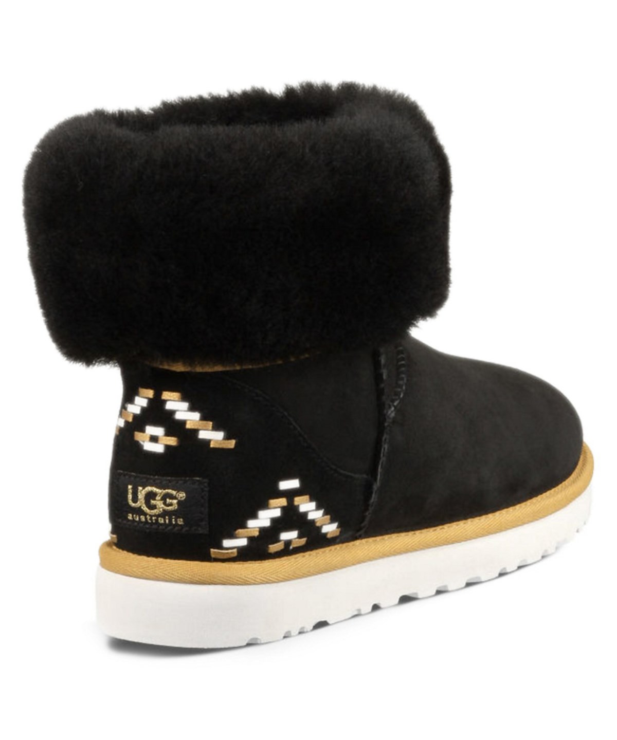 ugg rustic weave black