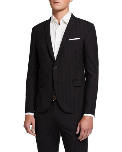 Neil Barrett Men's Mini Pinstripe 2-piece Wool Suit In Black