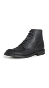 Allen Edmonds Higgins Mill Plain Toe Boot In Black