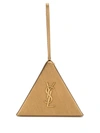 Saint Laurent Ysl Pyramid Metallic Hand Bag Gold