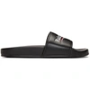 Balenciaga Leather Campaign Logo Slides In Black