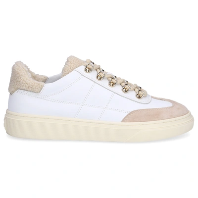 Hogan Low-top Sneakers H340 In White,beige