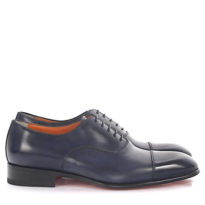 Santoni Business Shoes Oxford 12474 In Blue