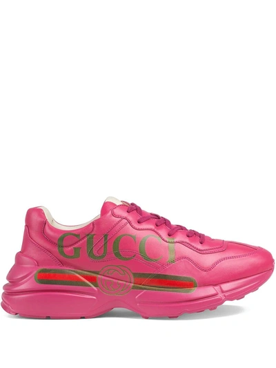 Gucci Low-top Sneakers Rhyton In Pink