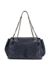 Saint Laurent Medium Nolita Leather Shoulder Bag In Blue