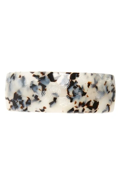 France Luxe 'volume' Rectangle Barrette In Spot White