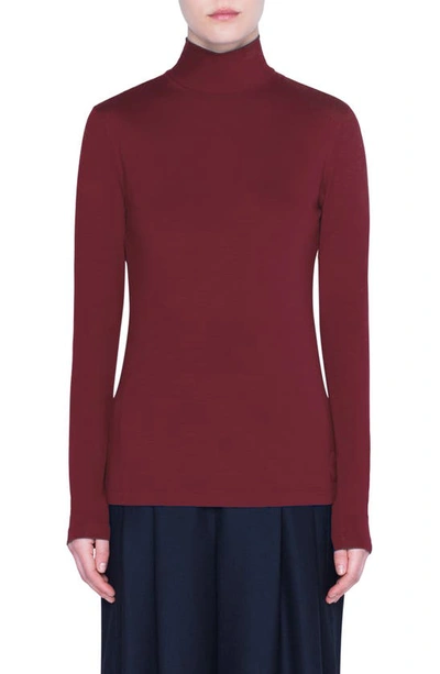 Akris Punto Jersey Top In Ruby