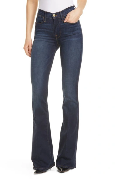 Frame Le High Flare Faded High-rise Flared Jeans In Wythe