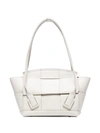 Bottega Veneta The Arco 48 Woven Leather Bag In White