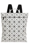 Bao Bao Issey Miyake Flat Pack Geometric-pattern Pvc Backpack In Light Grey