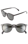 Oliver Peoples Women's Finley Esq Polarized Round Sunglasses, 51mm In Charcoal Tortoise/midnight Express