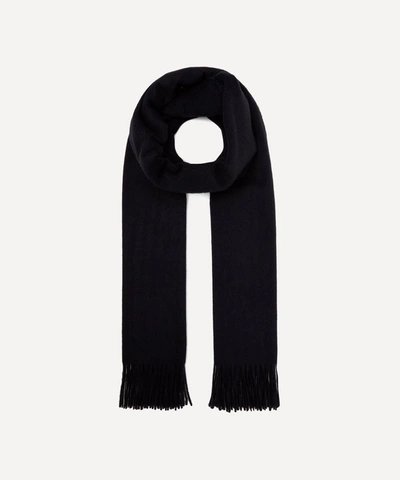 Johnstons Of Elgin Plain Cashmere Scarf In Navy