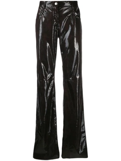 Msgm Python Print Trousers In Brown