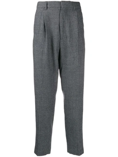 Ann Demeulemeester Tailored Houndstooth Trousers In Grey
