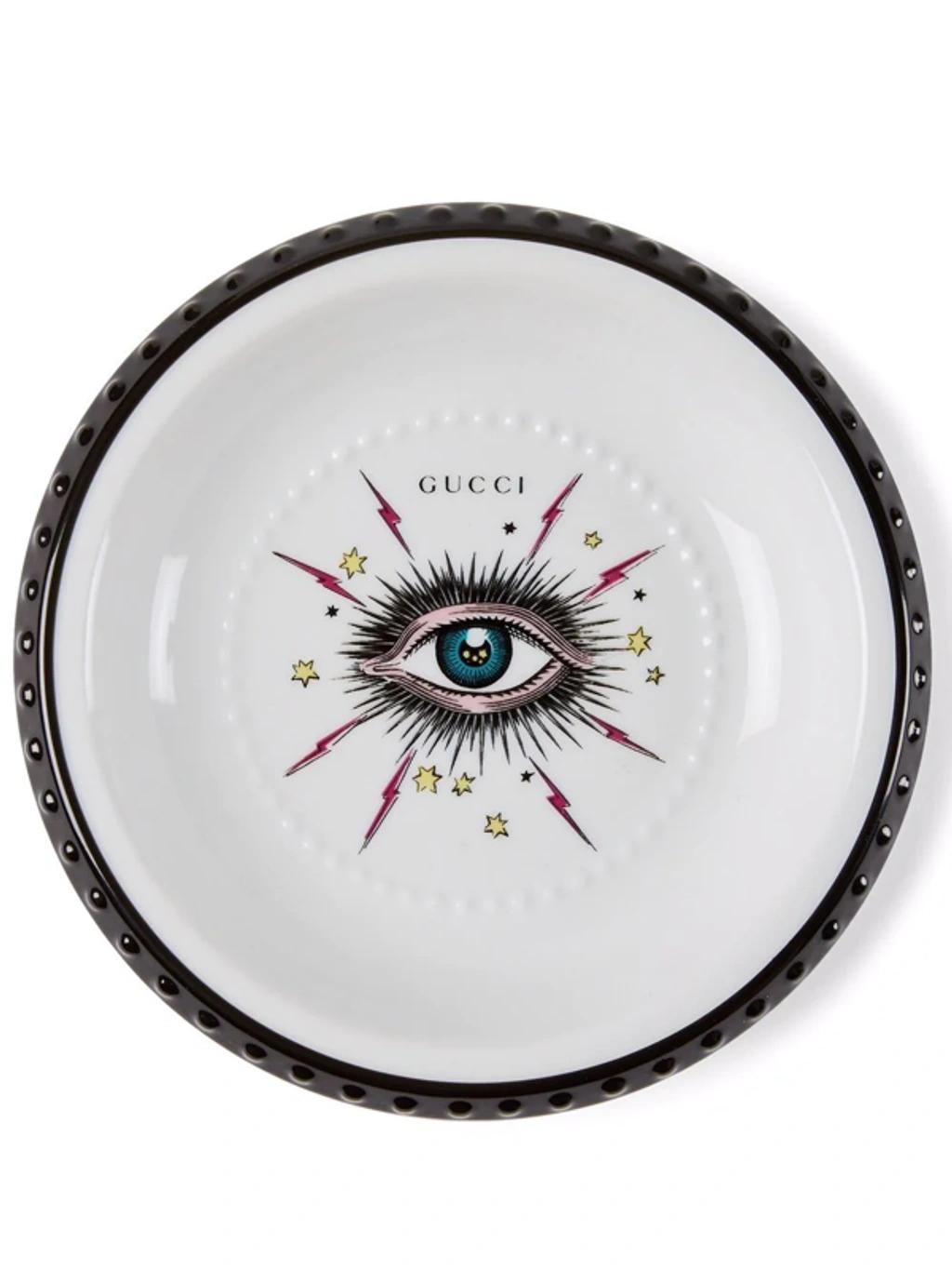 Gucci Star Eye Round Trinket Tray In White | ModeSens