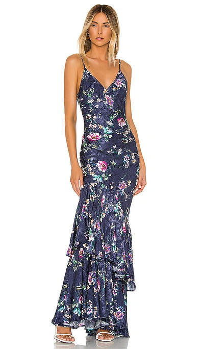 House Of Harlow 1960 X Revolve Tania Slip Dress In Navy Floral Multi