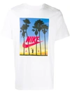 Nike Palm Tree Print T-shirt In 100 White