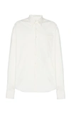 Ami Alexandre Mattiussi Classic Collar Shirt With Chest Pocket In White