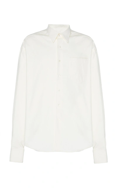 Ami Alexandre Mattiussi Classic Collar Shirt With Chest Pocket In White