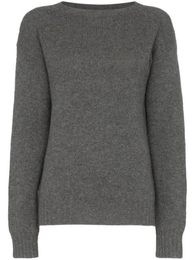 Prada Crew-neck Cashmere Sweater - Grey