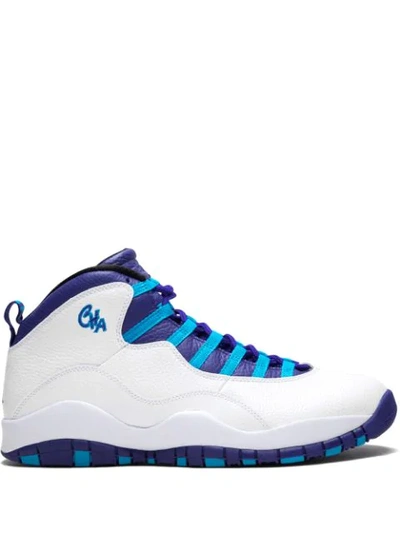 Jordan Air  Retro 10 Trainers In Blue