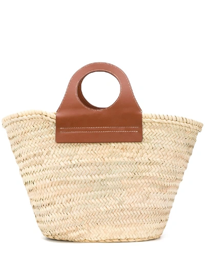 Hereu Cabas Straw Tote Bag In Neutrals