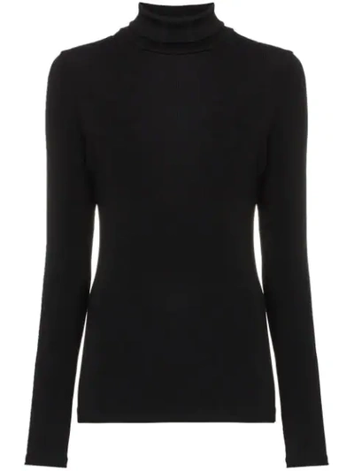 Goldsign Gerippter Rollkragenpullover In Black