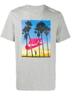 Nike Palm Tree Print T-shirt In 063 Dk Gry Htr
