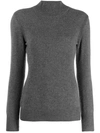 Alberta Ferretti Funnel Neck Jumper In Grey