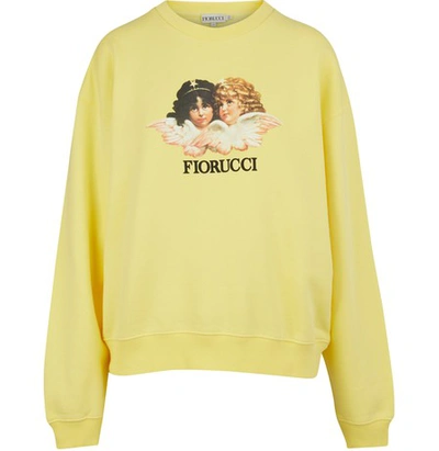 Fiorucci Vintage Angels Sweatshirt In Lemon Yellow