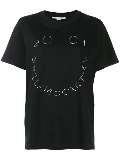 Stella Mccartney T-shirt With 2001 Logo Print In Black