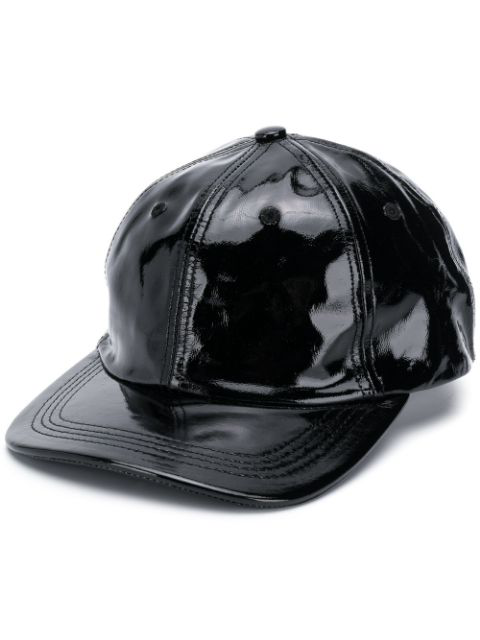 patent leather baseball cap