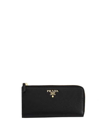 Prada Daino Wallet In Black