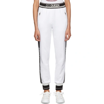 Dolce & Gabbana Dolce And Gabbana White Queen Lounge Pants In W0800 White