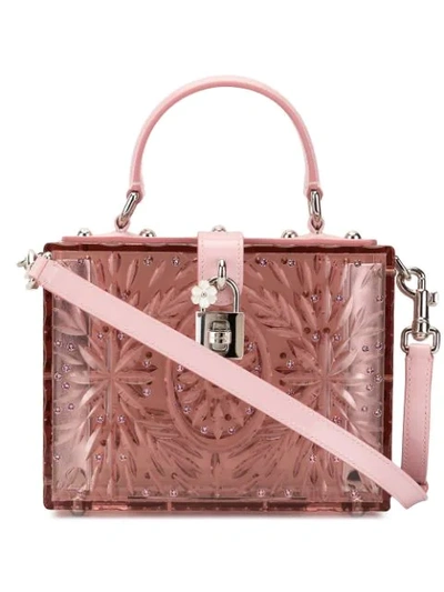 Dolce & Gabbana Dolce And Gabbana Pink Cinderella Plexiglass Box Bag