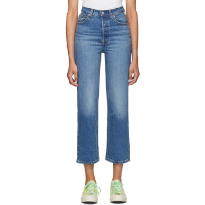 Levi's Levis Blue Ribcage Straight Ankle Jeans In Jive Swing