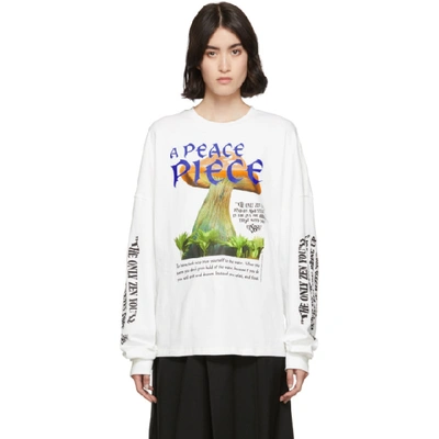 Misbhv White Funghi Long Sleeve T-shirt In Off-white