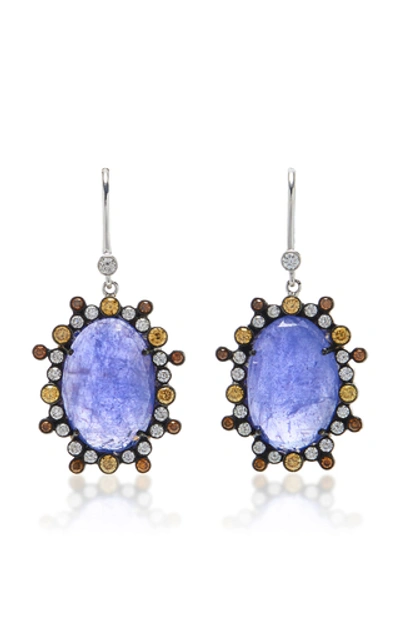 Amrapali Tanzanite Drop Earrings In Blue