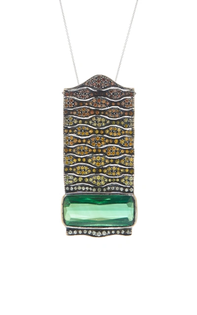 Amrapali Tourmaline And Diamond Pendant In Multi