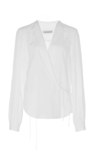 Alexandre Blanc Wrap Silk Blouse In White