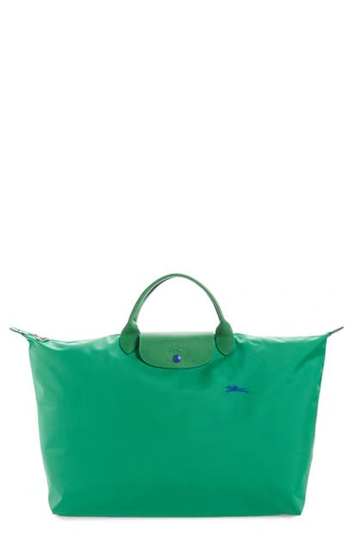 Longchamp Le Pliage Club Large Nylon Travel Bag In Cactus