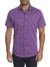 Robert Graham Equinox Short Sleeve Shirt In Purple