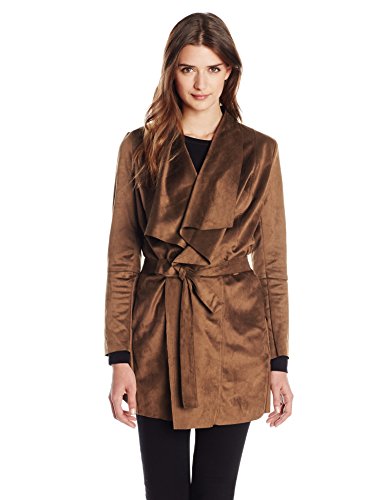 Glamorous Women's Belted Wrap Coat In Brown | ModeSens