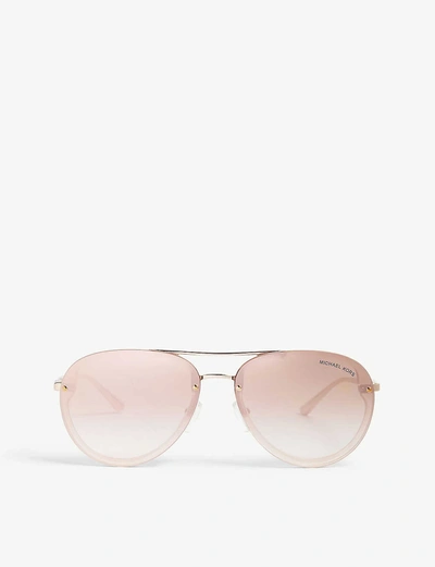 Michael Kors Mk2101 Abilene Pilot-frame Sunglasses In Pink