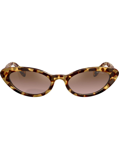 Miu Miu Mu 09us Cat-eye Frame Sunglasses In Brown