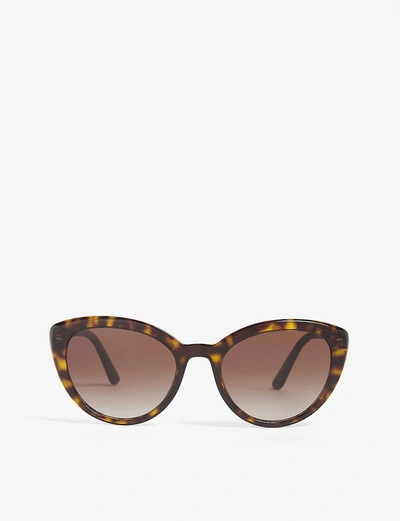 Prada Pr02v Cat-eye-frame Sunglasses In Brown
