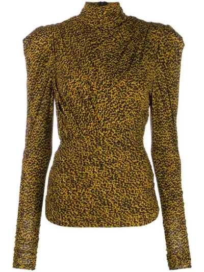 Isabel Marant Jalford Printed Stretch-knit Top In Fauve