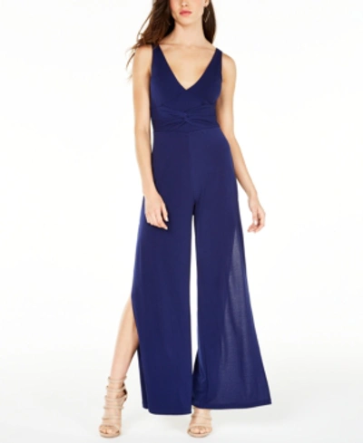 Guess Mylarose Twist-front Jumpsuit In Moon Shadow