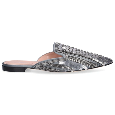 Alberta Ferretti Slip On Shoes A11051 Textile In Silver