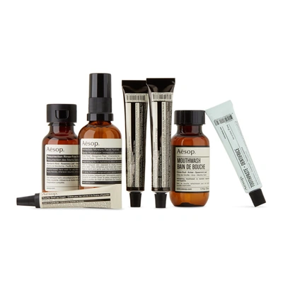 Aesop Departure 7-piece Travel Kit In White